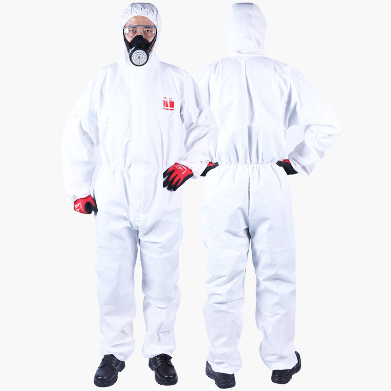 PP PE Disposable Chemical Body Protective Suit Clothing