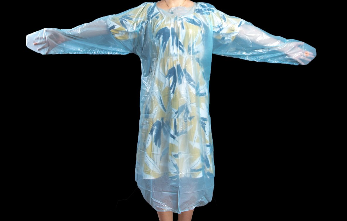 Disposable CPE Plastic Apron CPE Robe Thumb Buckle Thickened Anti-Dressing Protective Clothing Isolation Clothing