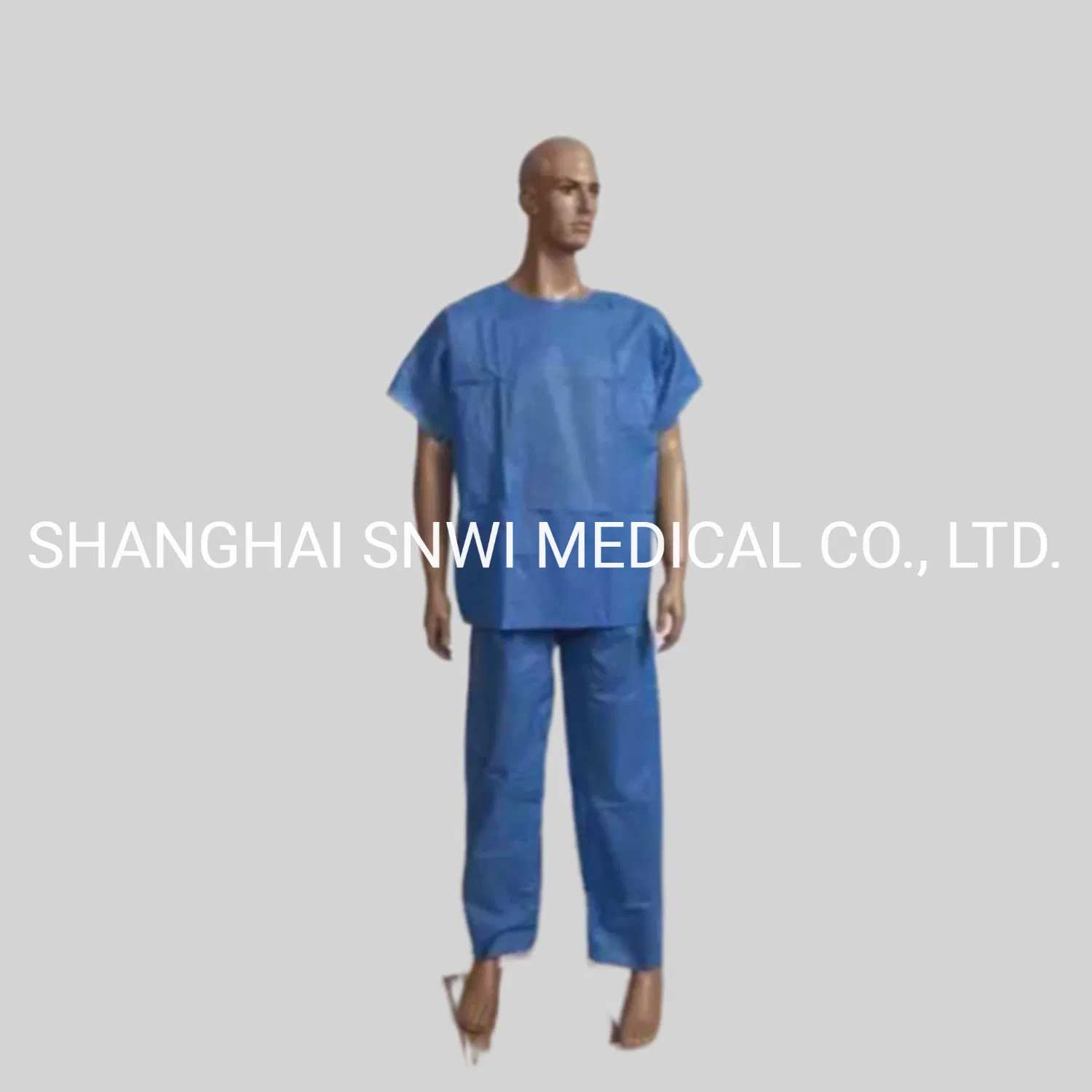 Visitor Patient Examination Chemotherapy Industrial Dust Proof Blue PP Non Woven Impervious Procedure Protective Clothing Disposable Medical Isolation Gown