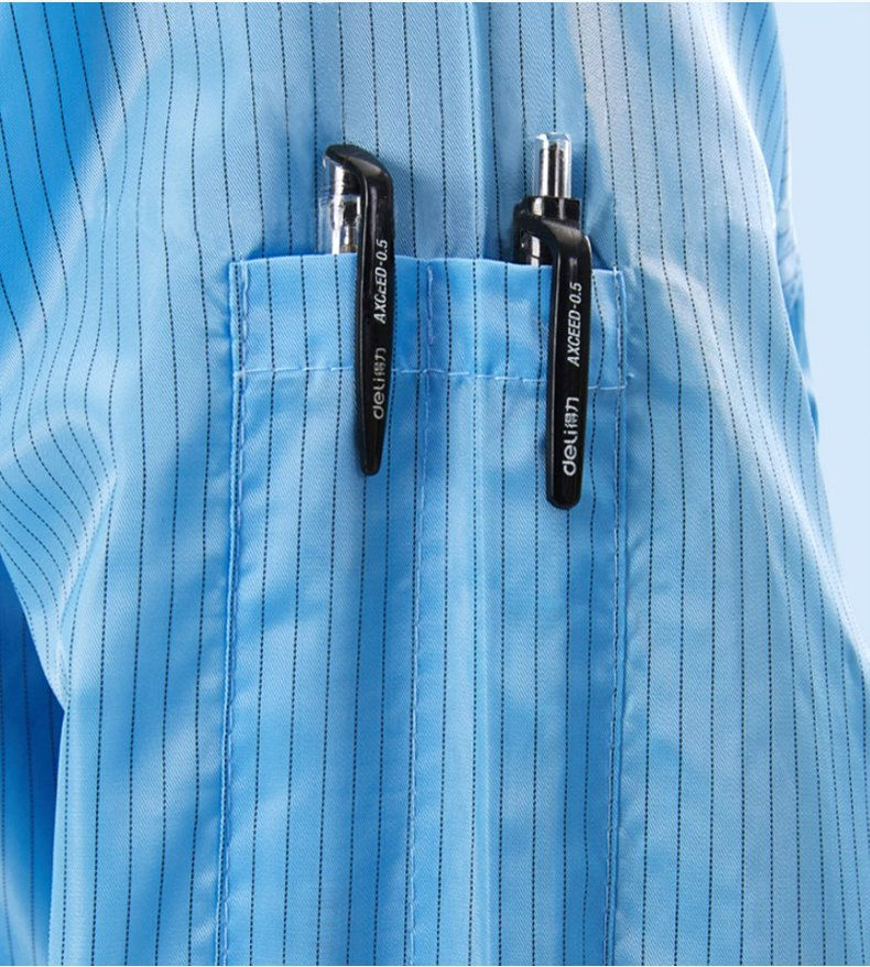 Leenol blue Strip Anti-Static Fabric Cleanroom Garments ESD Clothes Protective Coveralls Safety Suits Work Uniform