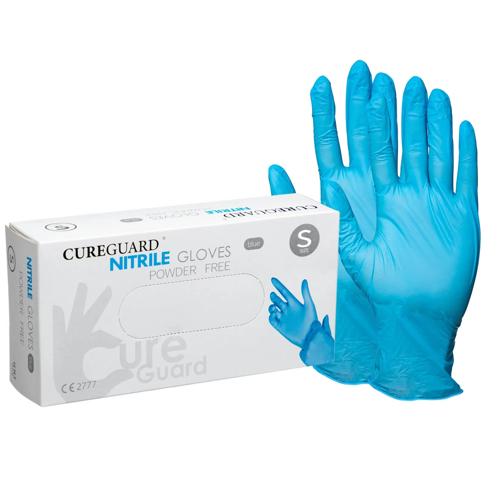 Customized Medical Examination Grade Disposable Blue Nitrile Glove