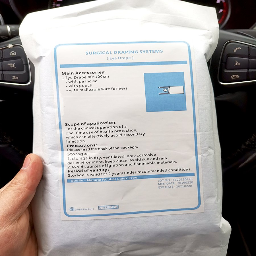 Medical Disposable Sterilized Surgical Drape Ophthalmology Eye Operation Pack