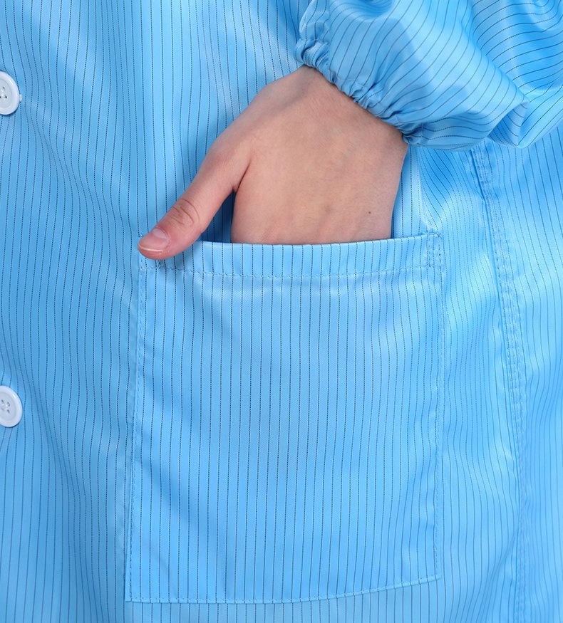 Leenol blue Strip Anti-Static Fabric Cleanroom Garments ESD Clothes Protective Coveralls Safety Suits Work Uniform