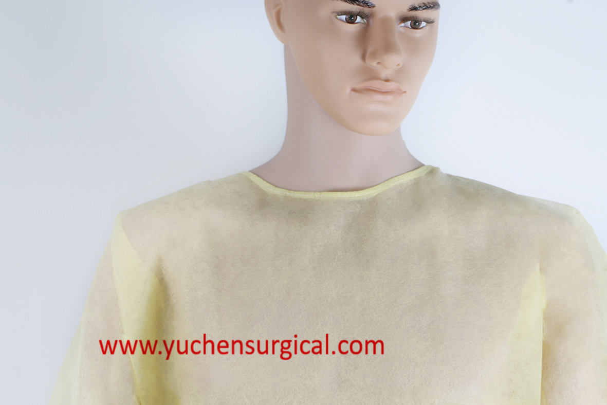 Hospital Medical Uniform PP Nonwoven Disposable Isolation Gown