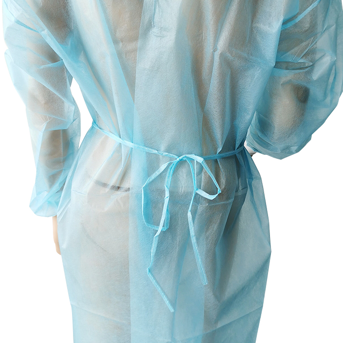 Non-Sterile Patient Gown Disposable Non-Woven Cover Gown Polypropylene Barrier Gown Chemotherapy Gowns Hospital Protective Gowns PP Gowns with Jersey Cuff