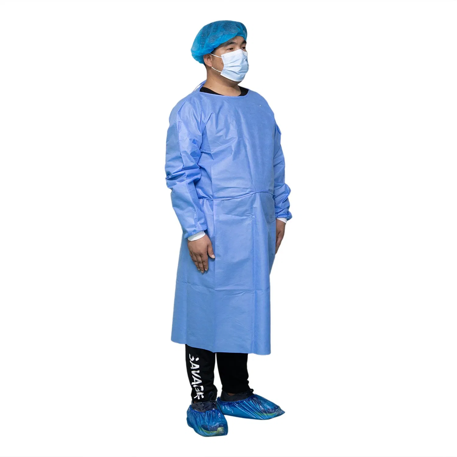 Disposable Doctor SMS Surgical Chemotherapy Gown Isolation Gown