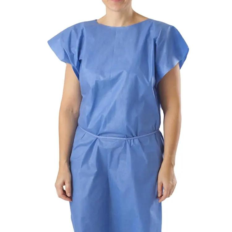 SJ Patient Gown Chemotherapy Gowns Material SBPP 3 layers SMS Sleeveless Hospital Clinic Disposable Uniform