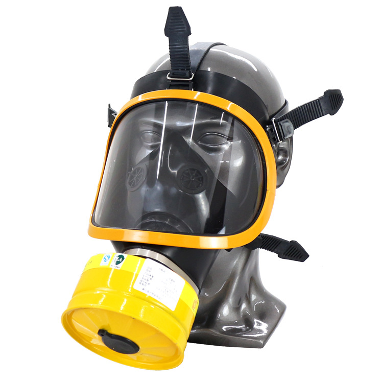 Full Glasses Full Face Double Air Filter Safety Gas Mask Chemical Full Facepiece Reusable Respirator for Biochemistry Prevention in Armed Forces