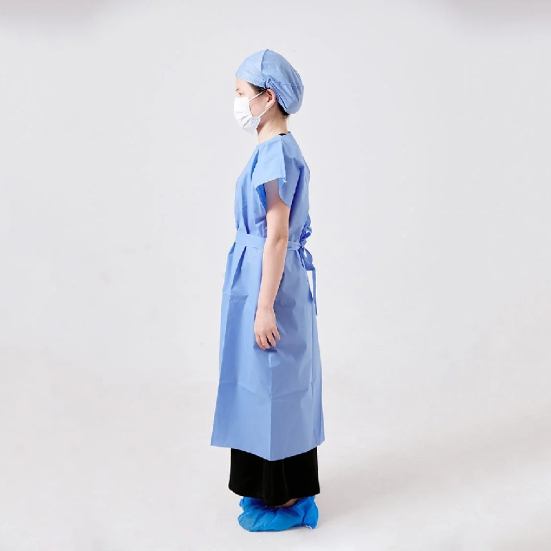 Disposable Sleeveless Patient Gown Chemotherapy Gown Medical Exam Gown SMS Non Woven Hospital Disposable Uniform