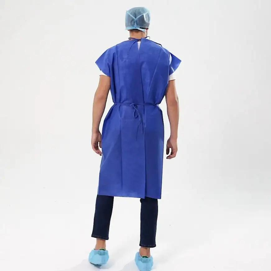SJ Patient Gown Chemotherapy Gowns Material SBPP 3 layers SMS Sleeveless Hospital Clinic Disposable Uniform