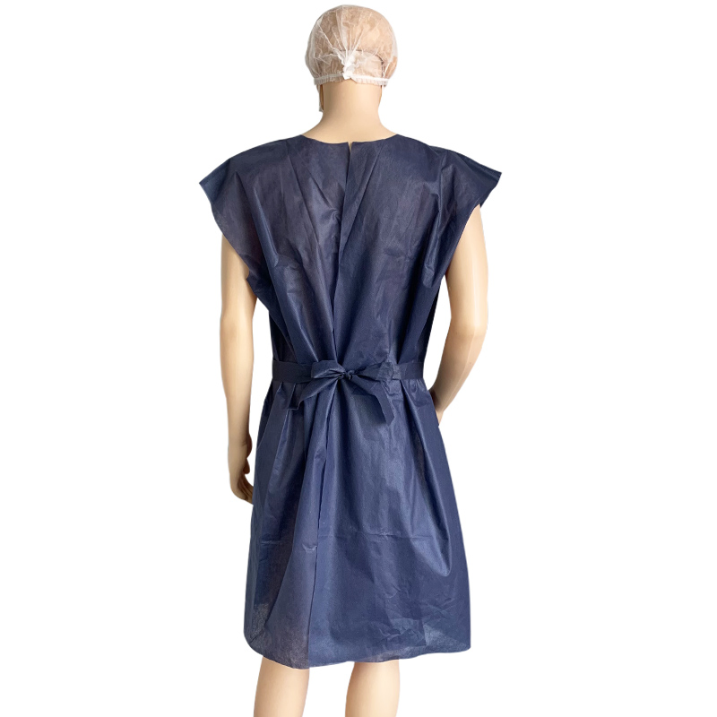 Sleeveless Hospital Patient Uniform Clinic Nonwoven Physical Examination Chemotherapy Gown