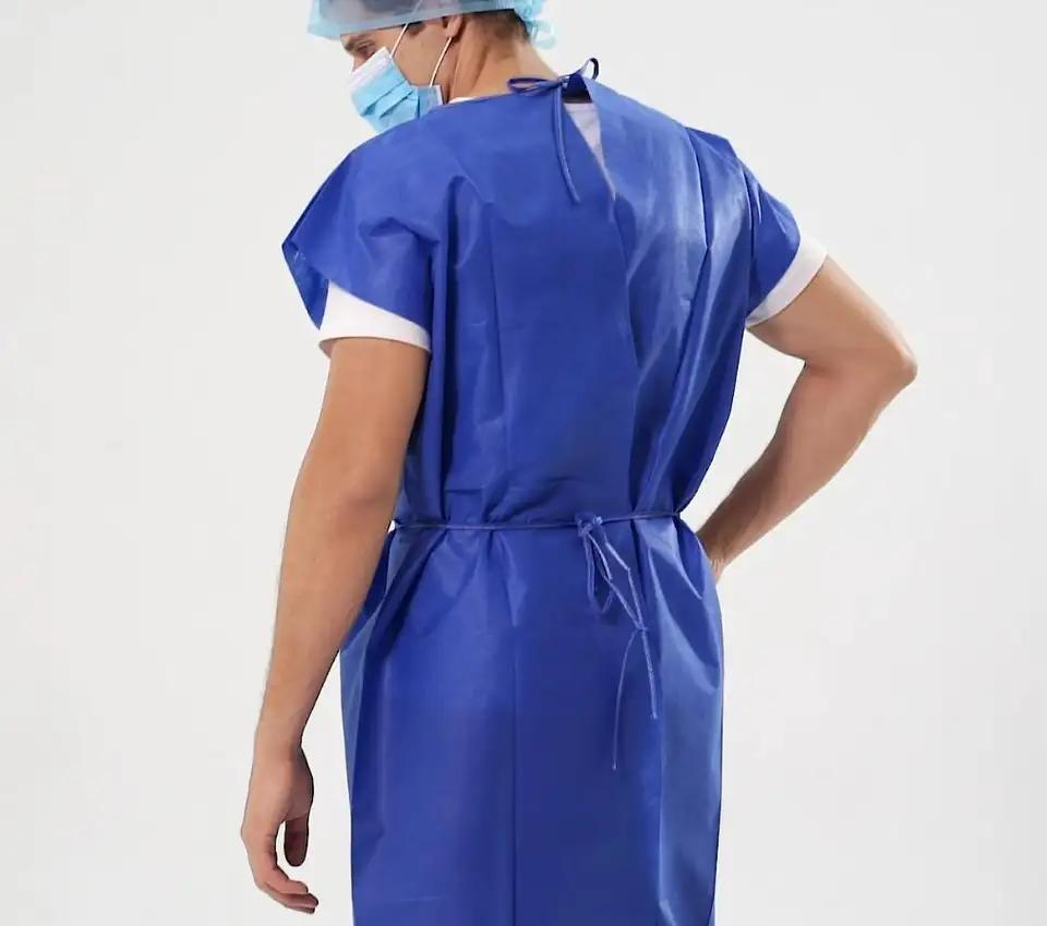 SJ Patient Gown Chemotherapy Gowns Material SBPP 3 layers SMS Sleeveless Hospital Clinic Disposable Uniform
