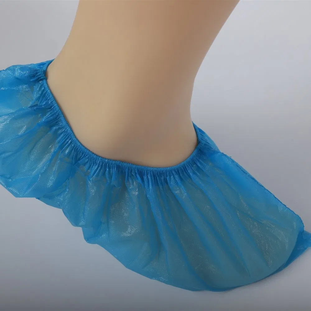 15*39cm Blue Color Medical Disposable CPE Protection Shoe Cover