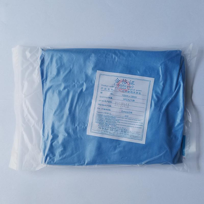 Disposable Surgical Gowns PP PE Coated Non Woven Level 2 Isolation Gown