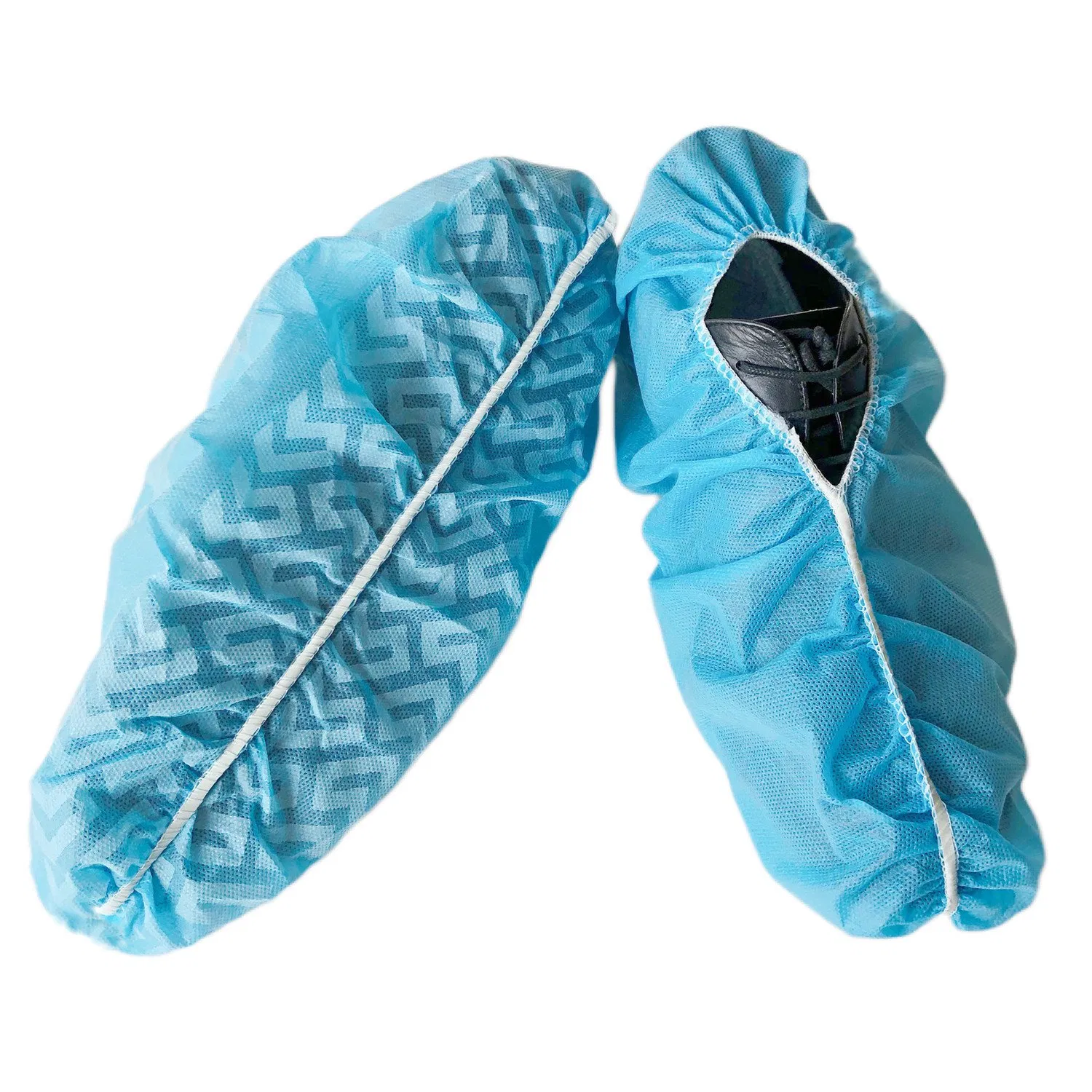 Disposable Nonwoven Shoe Cover with Non-Slip Thread and Elastic Band