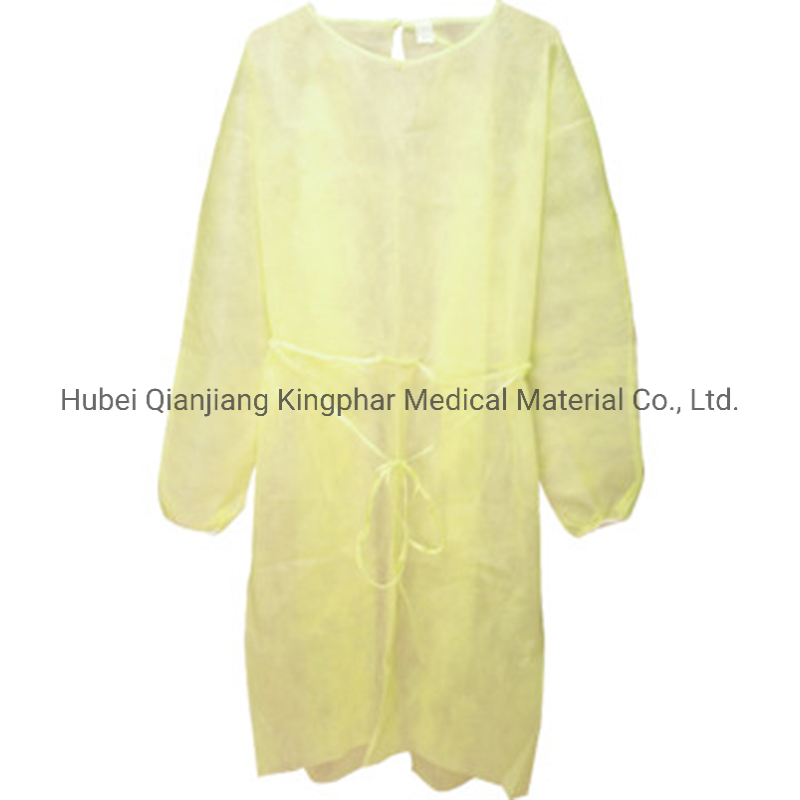 Hospital Visitor Patient Examination Chemotherapy Medical Protective Clothing Disposable Isolation Gown with Knitted Cuffs