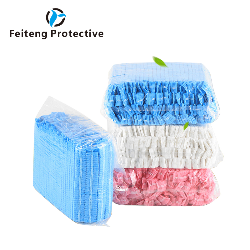 High Quality Medical Disposable PP Non Woven Clip Cap Mob Cap Strip Elastic Bouffant Cap for Nurse/Doctor