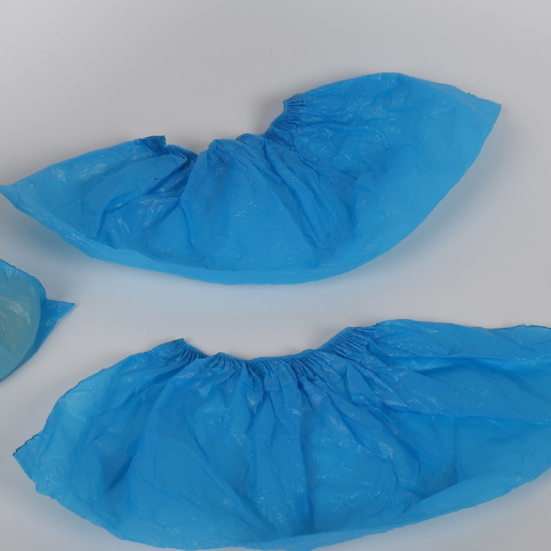 15*39cm Blue Color Medical Disposable CPE Protection Shoe Cover