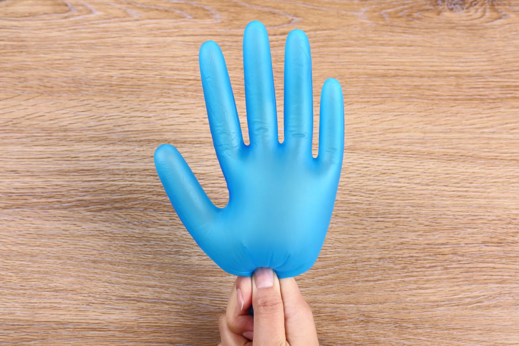 En455 CE Certificated Disposable Medical Examination Blue Vinyl Blend Nitrile Glove Powder Free