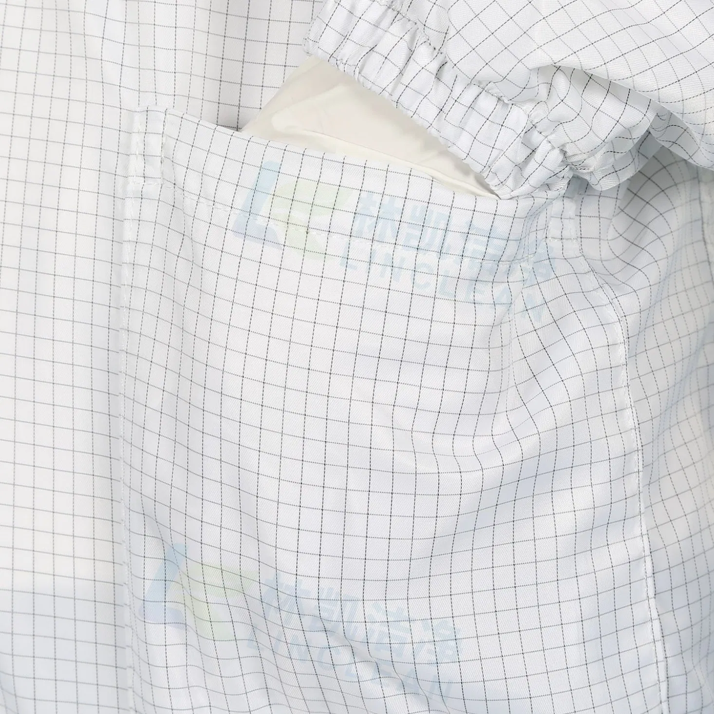 5mm Grid Reusable Anti-Static Dust-Free Workshop Work Clothes Cleanroom ESD Garments