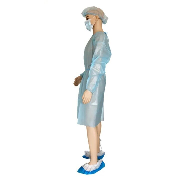 Disposable Patient Gown 3-Layer SMS Sleeveless Hospital Patient Uniform Clinic Nonwoven Physical Examination Chemotherapy Gown