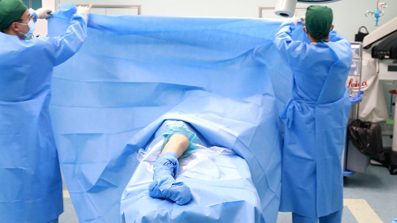 Hospital Use Disposable Medical Surgical Knee Arthroscopy Drape Pack