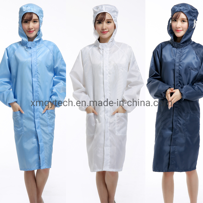 100% Polyester Cleanroom ESD Garment Anti Static Workwear Clean Room Coverall ESD Clothes