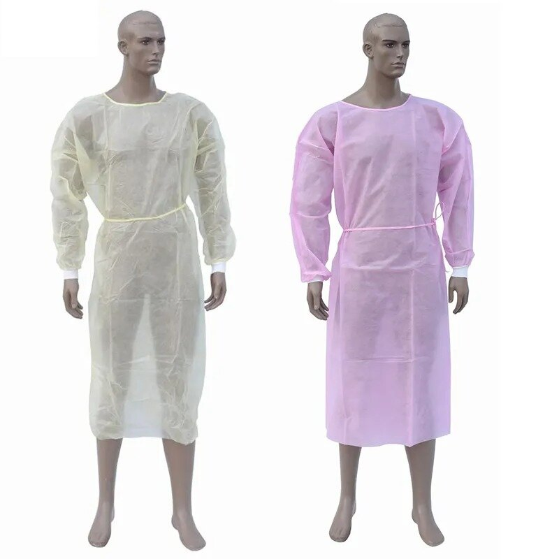 Disposable Patient Gown 3-Layer SMS Sleeveless Hospital Patient Uniform Clinic Nonwoven Physical Examination Chemotherapy Gown