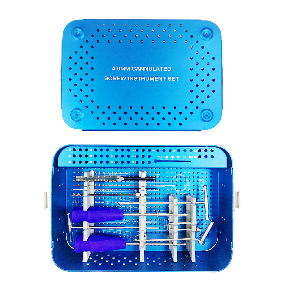 CE&ISO Marked Orthopedic Surgical Instruments Herbert Screw Instrument Set Cannulated Screw Instrument Set