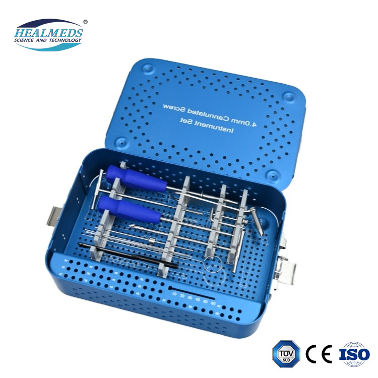 HEALMEDS 3.0-5.0mm Cannulated Headless Compression Screw Instrument Set for Orthopedic Surgery