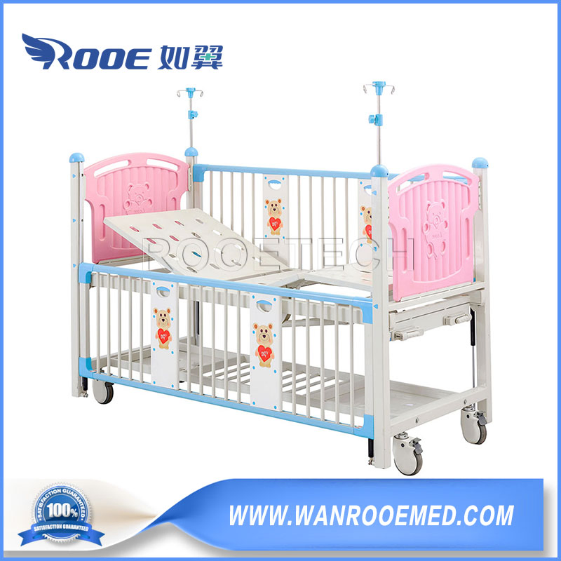 Bam201c Sickroom Manual Baby Cot Pediatric Hospital Bed with Three Level Rails