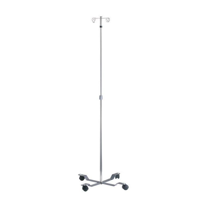 Medical Furniture 4 Hooks Stainless Steel IV Stand for Infusion
