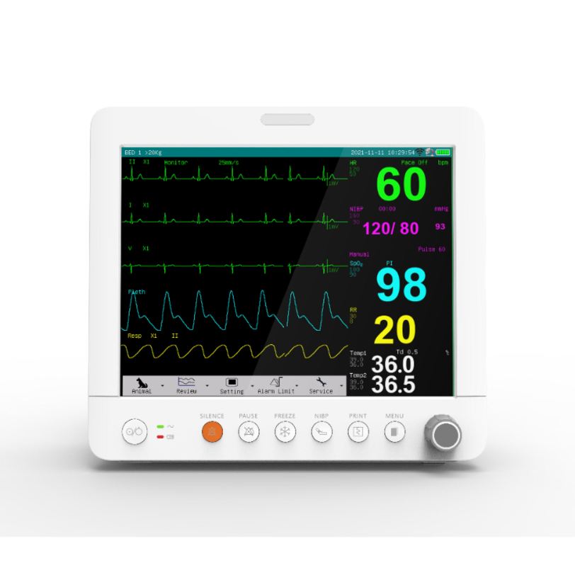 Animal Medical Vital Signs Monitor Portable Vital Signs Monitor 12 Inch Veterinary Monitor Multi Parameter Vital Monitor Veterinary Patient Monitor