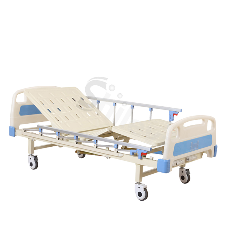 Hospital Furniture ICU Medical Bed ABS Two Crank Bed