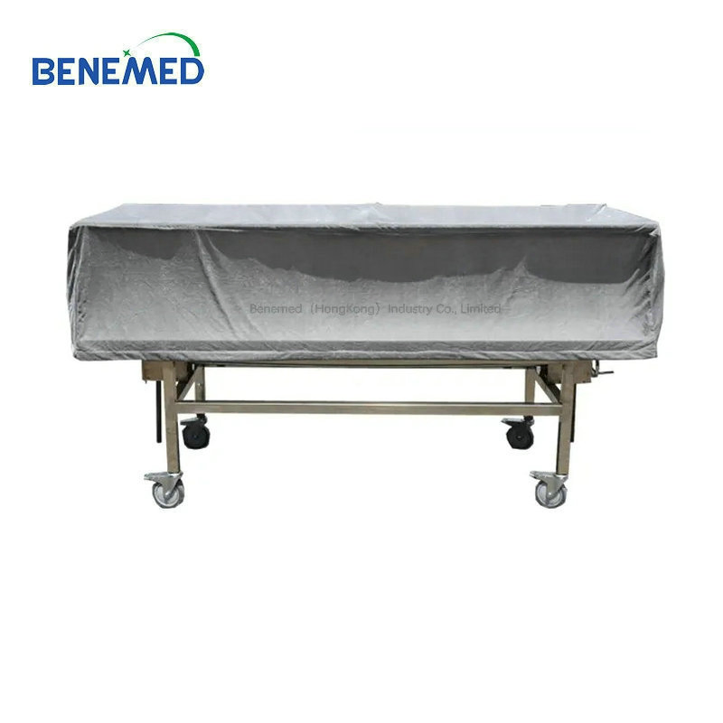 Medical Equipment Dead Body Move Mortuary Stretcher Trolley with Cloth Cover