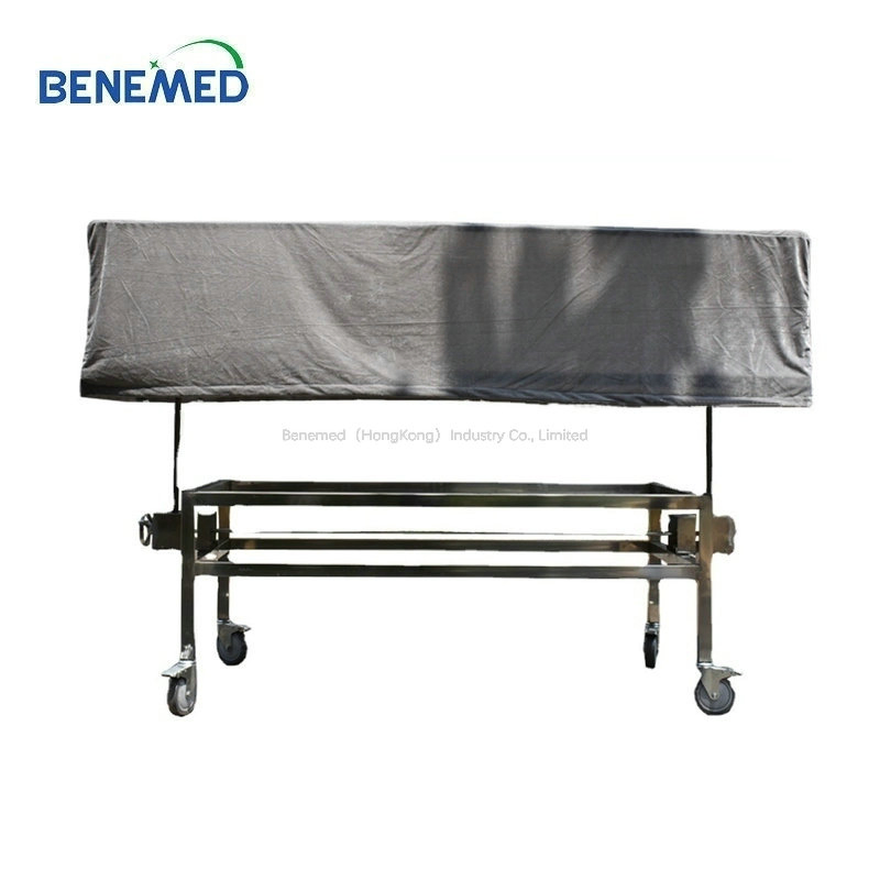 Medical Equipment Dead Body Move Mortuary Stretcher Trolley with Cloth Cover