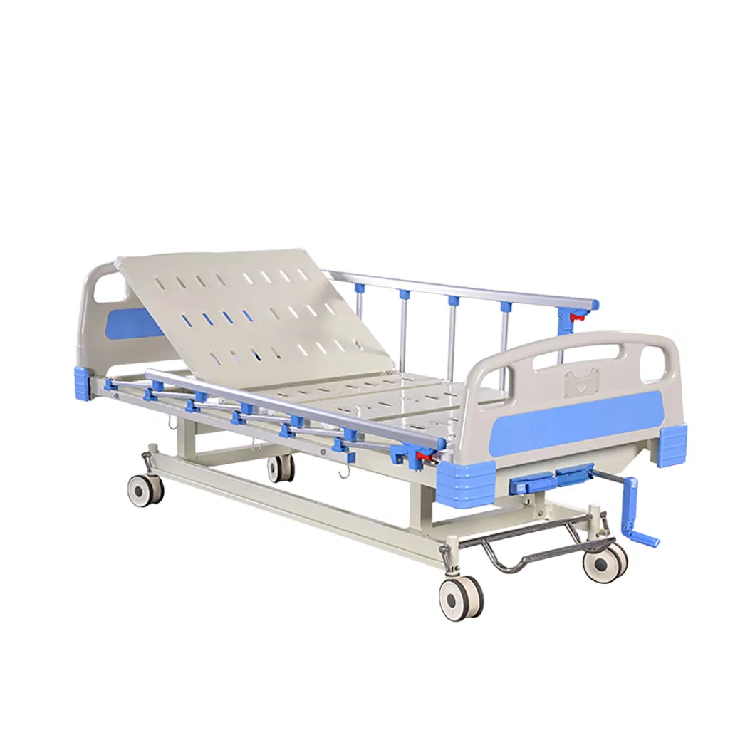 Manual Hospital Care Bed Adjustable Medical Bed
