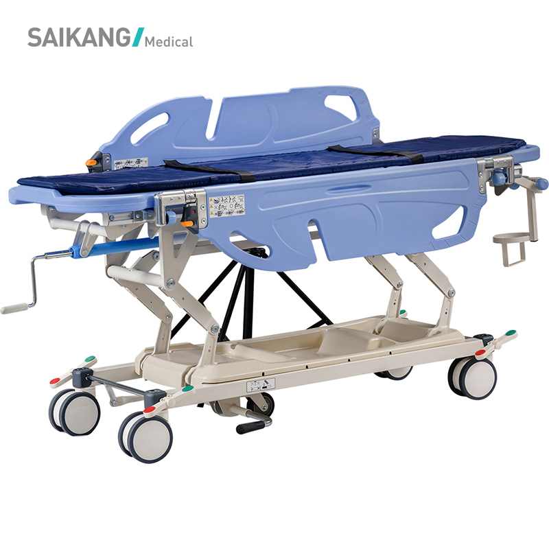 Skb041-6 Saikang Wholesale Multifunction Foldable Operation Connecting Medical Patient Stretcher Trolley