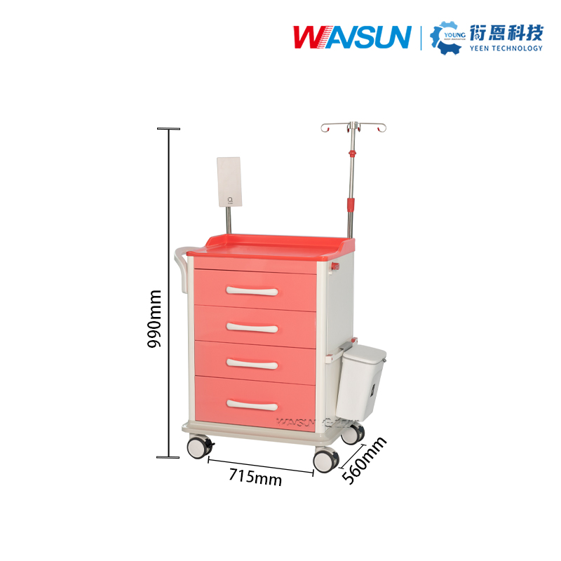 Cheap Corrosion Preventive Crash Emergency Cart for Drug Distribution