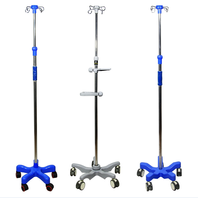 Stainless Steel Floor-Standing IV Stand, Hospital, Medical Equipment, Infusion