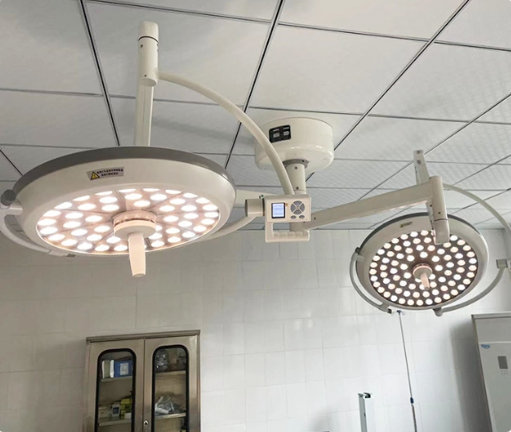 Vertical Floor-Standing LED Lighting Fixtures, Suspended Hospital Operating Room Shadowless Lights, Portable Mobile Medical Equipment