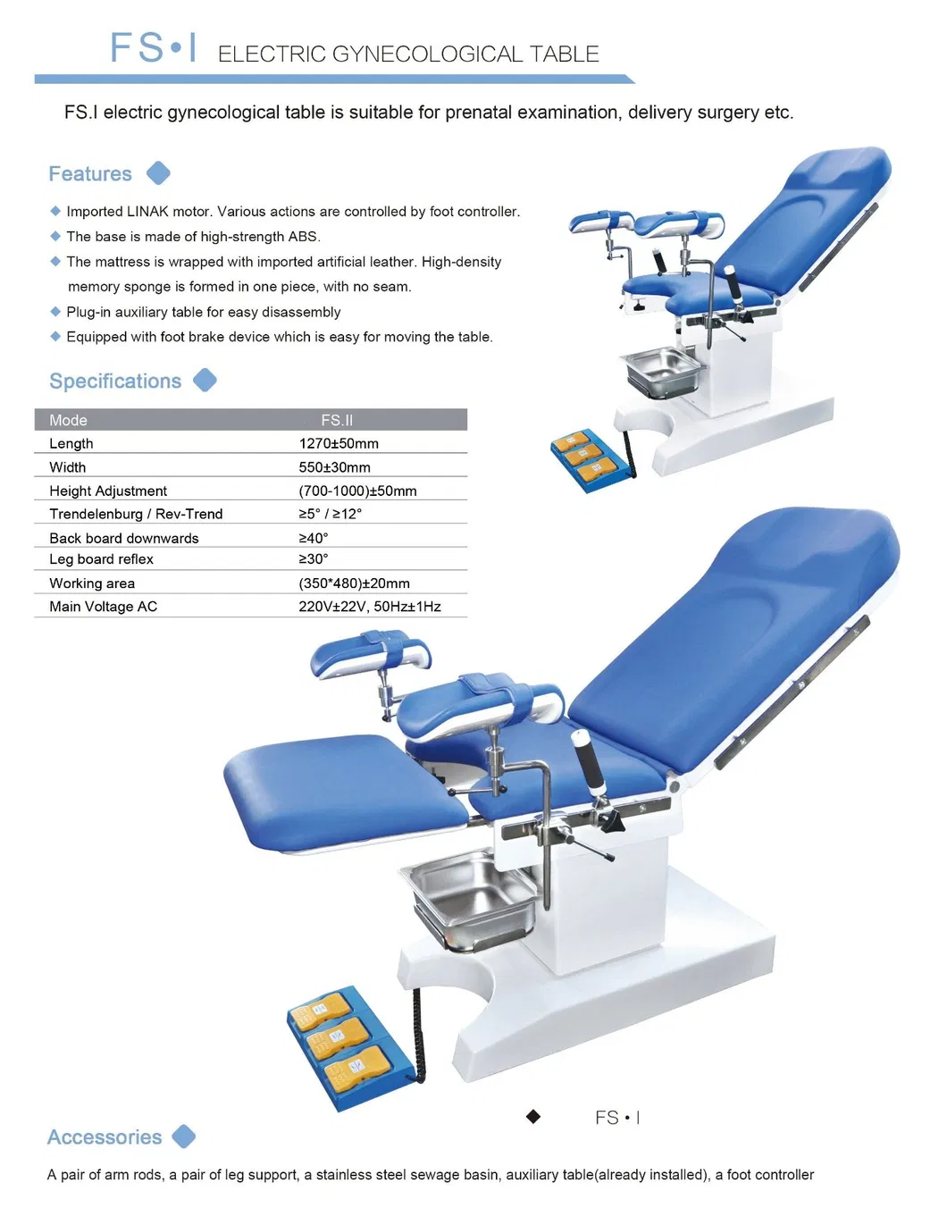 Gynecological Table Details