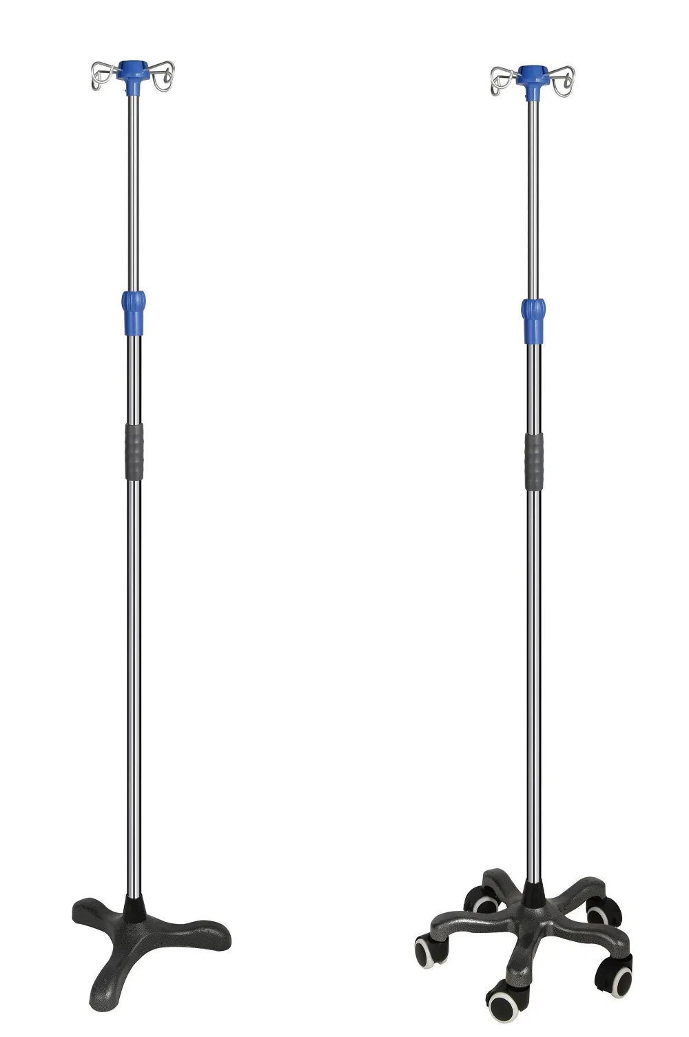Hospital Infusion Series IV Drip Stand Trilevel up Down Adjust Movable Durable Useful Infusion Stand