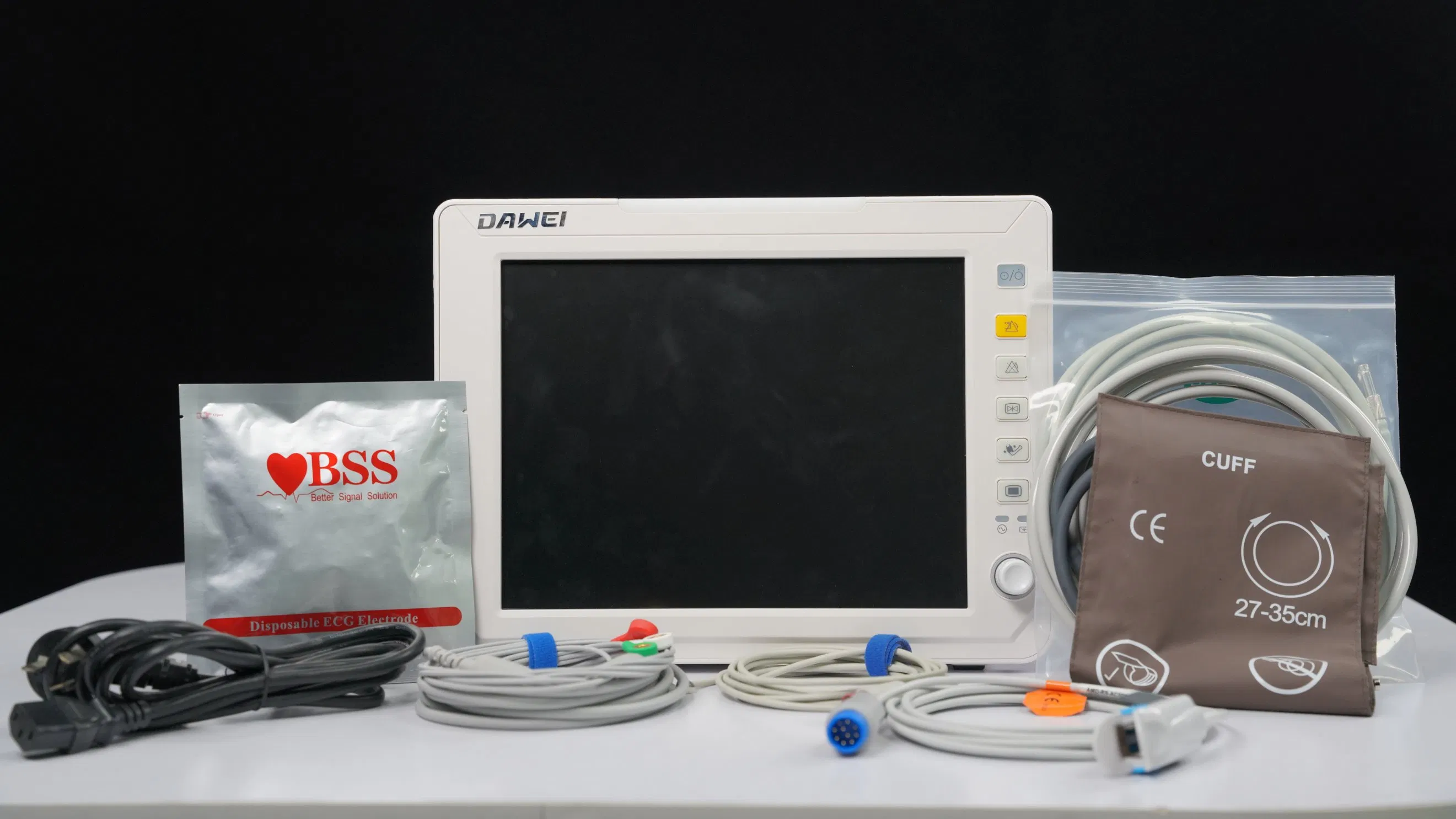 Hospital Equipment with Portable ECG Monitor and Vital-Sign ICU Screen