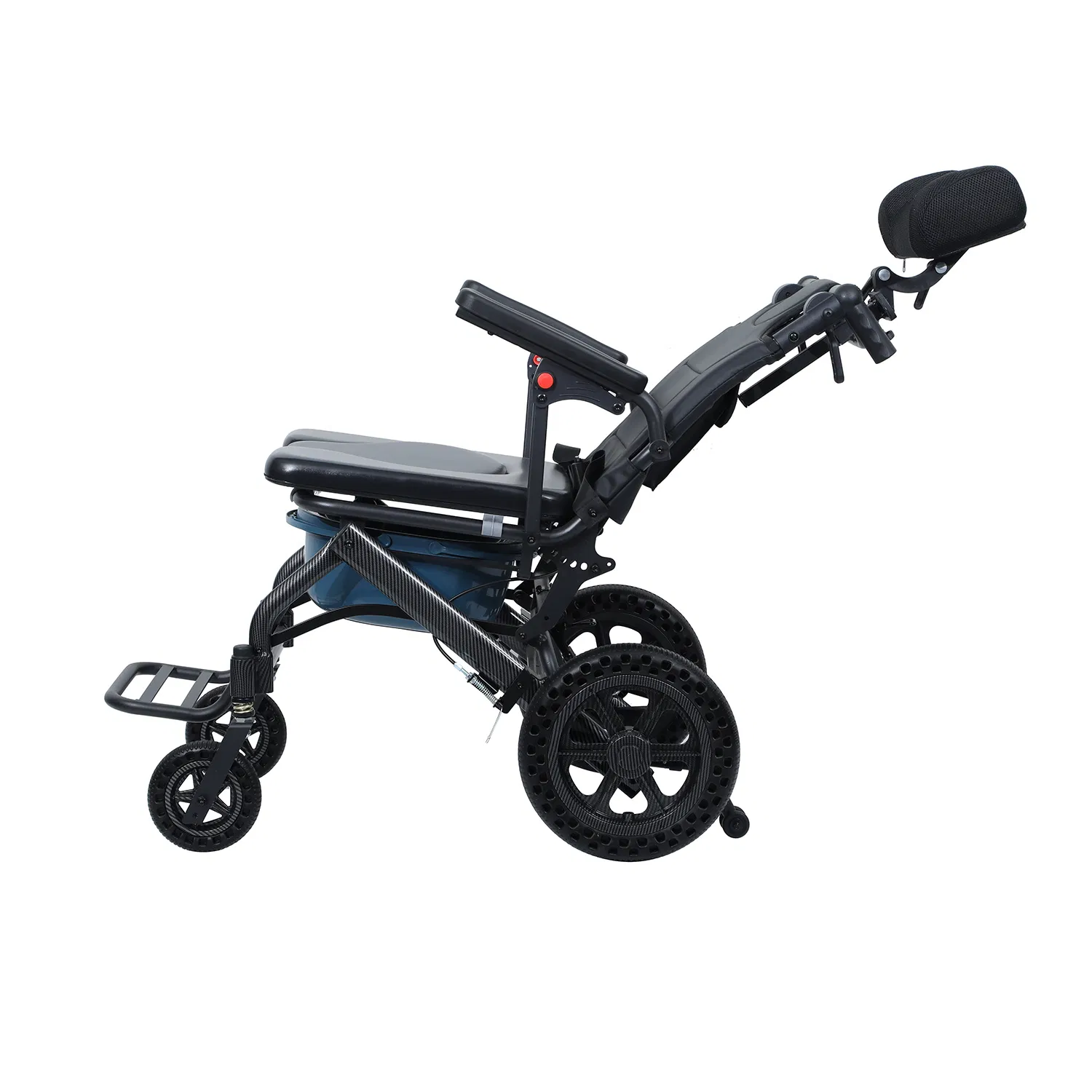 Aluminum Flip-up Armrestfoldable Commode Wheelchair for Disable Elderly Patients