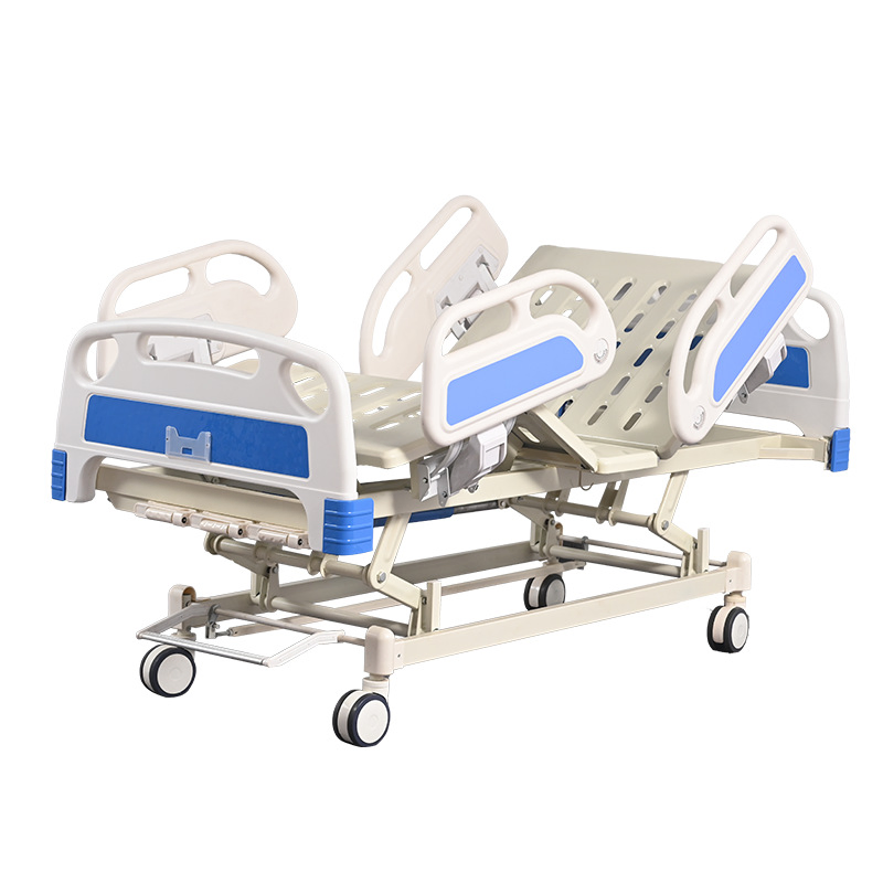 Manual Steel Hospital Bed Adjustable Patient Bed for Elderly Care