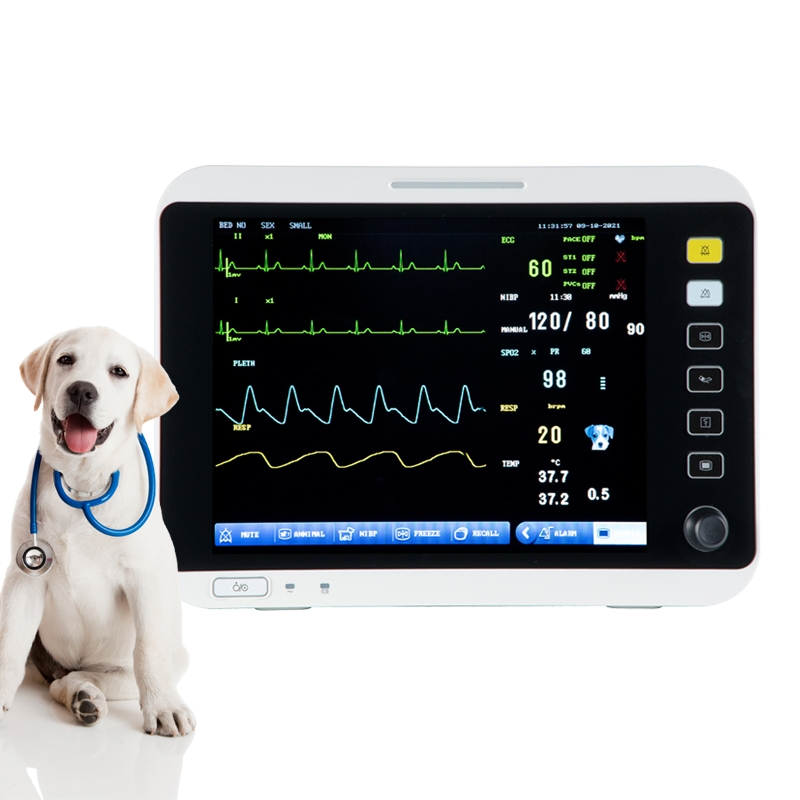 ICU Vital Sign Monitor ECG Waveform Portable Ccu Multiparameter Medical Monitor Multiparametro Vet Patient Monitor
