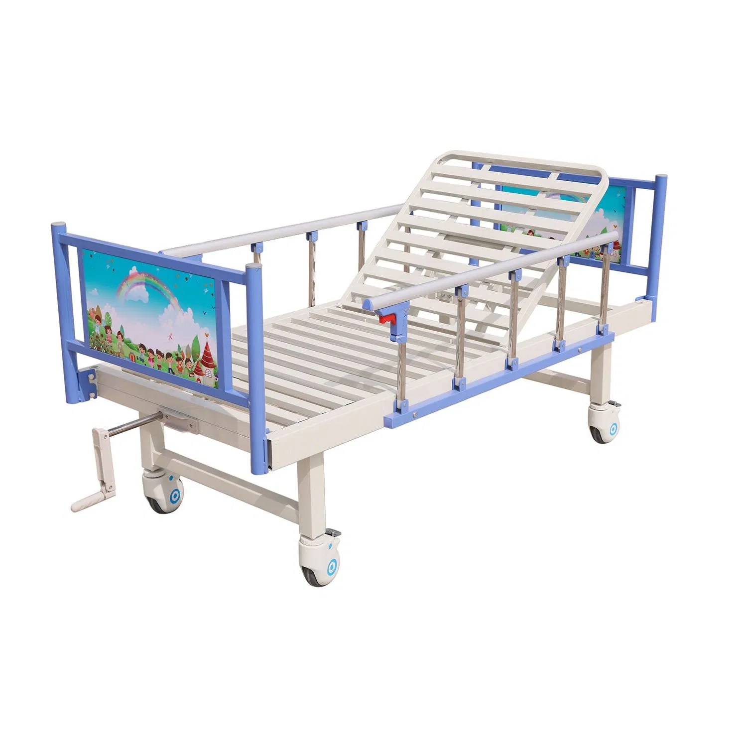 Medical ABS Manual Aluminum Metal Pediatric Children Child Hospital Beds
