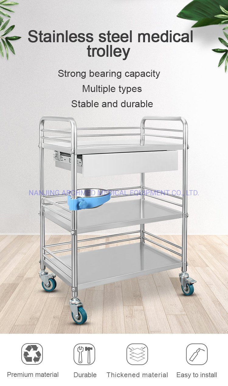 Surgical Instrument Treatment Medicine Dressing Apparatus Therapy Medical Stainless Steel Trolley