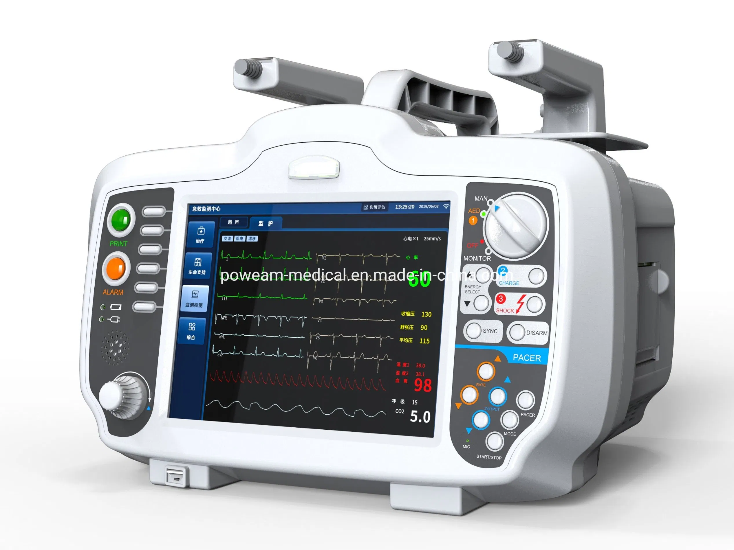 Medical Instruments Automated External Defibrillator Factory Biphasic Portable Defibrillator